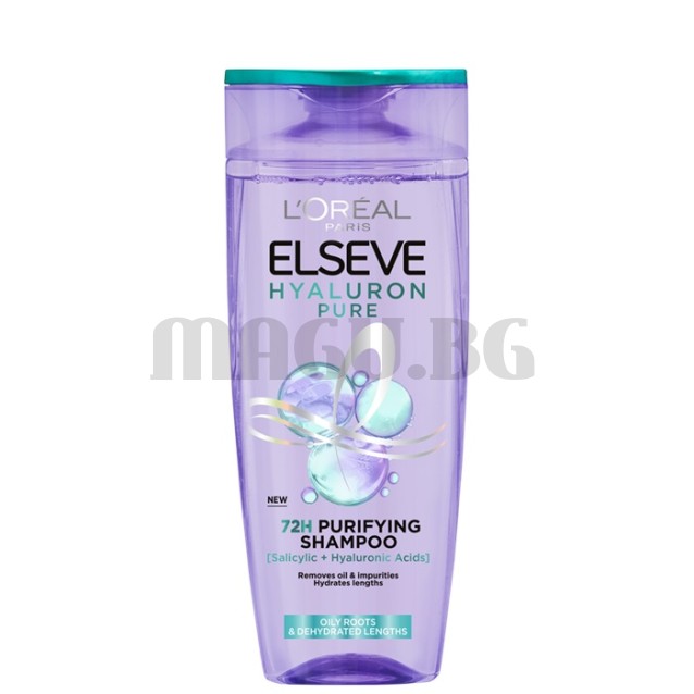 Elseve Hyaluron Pure шампоан за дехидратирана коса с мазни корени 250мл.