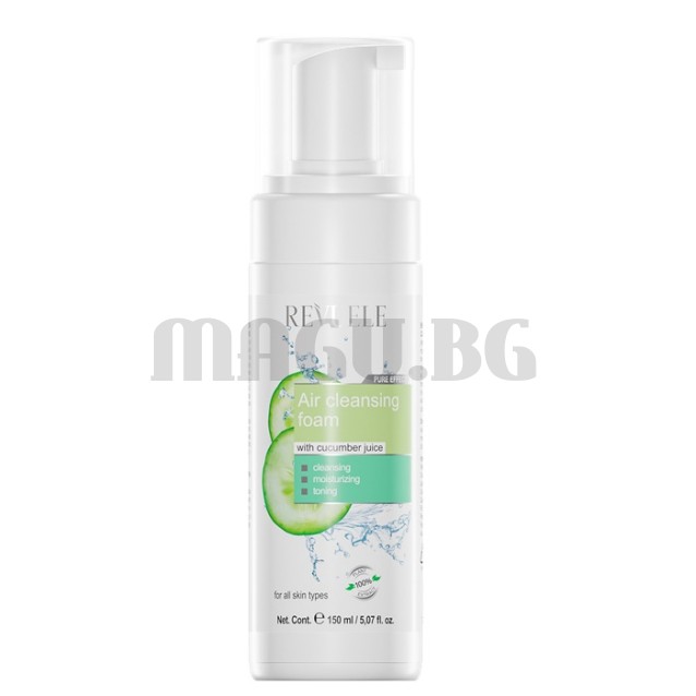 Revuele Pure Effect почистваща пяна за лице със сок краставица 150мл.