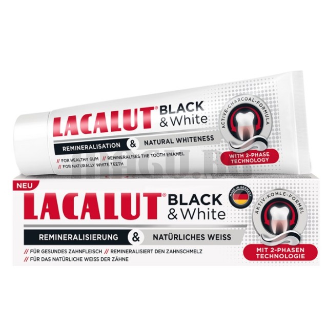 Lacalut Black & White паста за зъби 75мл.