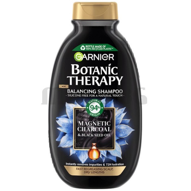 Botanic Therapy Magnetic Charcoal шампоан за коса с мазни корени и сухи краища 400мл.