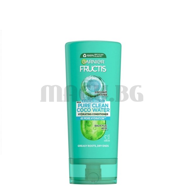 Fructis Pure Clean Coco Water балсам за коса с мазни корени и сухи краища 200мл.