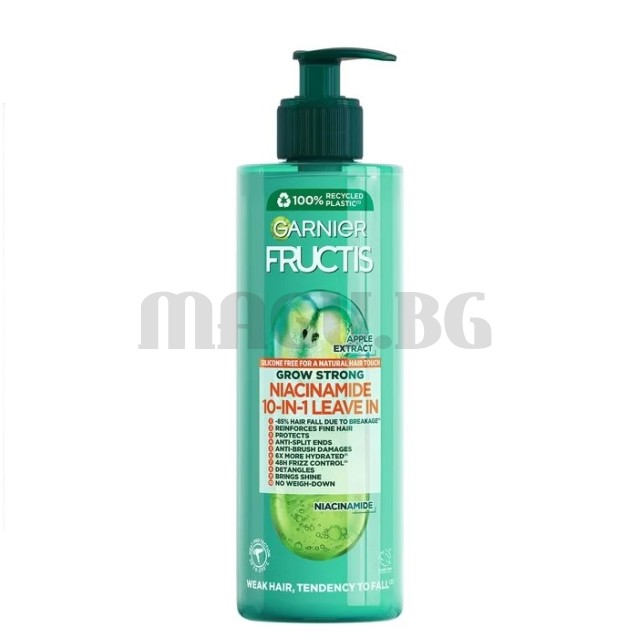 Fructis Grow Strong Niacinamide 10 в 1 крем против косопад за слаба коса 400мл.