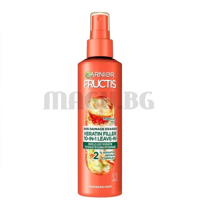 Fructis SOS Damage Eraser Keratin Filler 10 в 1 серум-спрей за увредена коса 150мл.