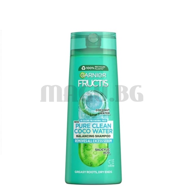 Fructis Pure Clean Coco Water шампоан за коса с мазни корени и сухи краища 250мл.