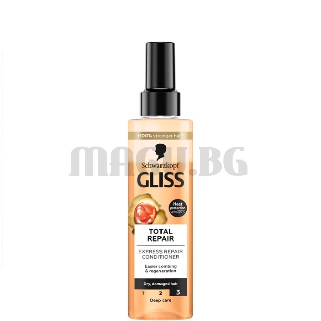 Gliss Total Repair спрей-балсам за суха, увредена коса 200мл.