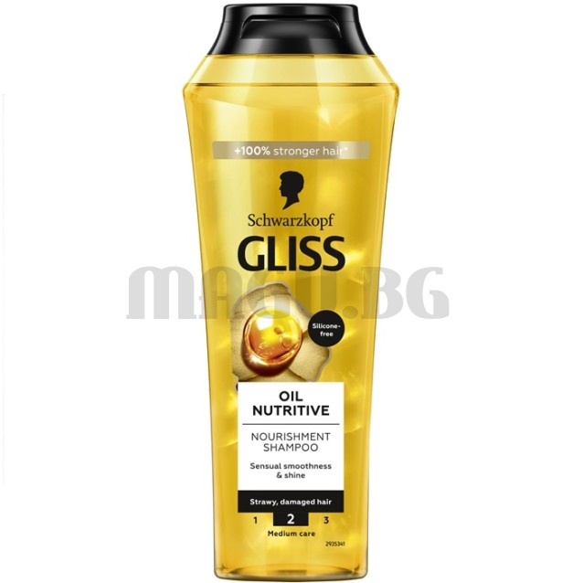 Gliss Oil Nutritive шампоан за увредена коса 400мл.