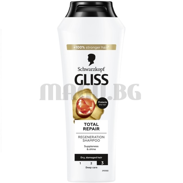 Gliss Total Repair шампоан за суха, увредена коса 400мл.