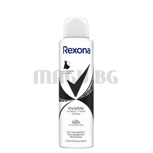 Rexona Invisible Black+White дезодорант 150мл.