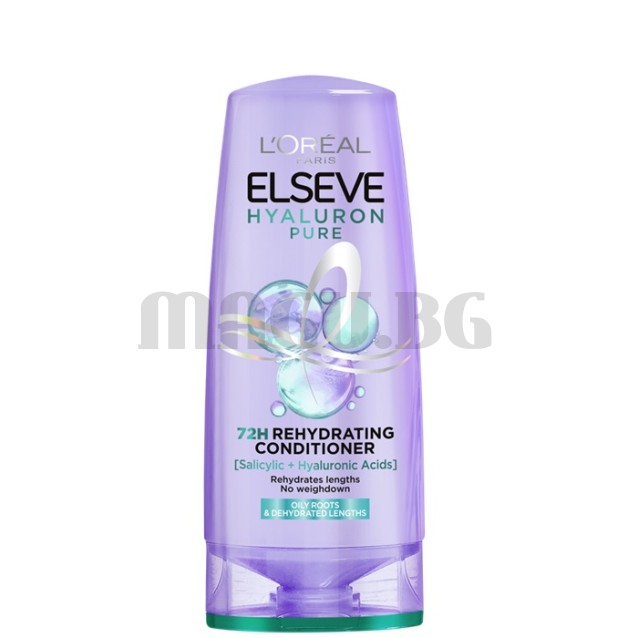 Elseve Hyaluron Pure балсам за дехидратирана коса с мазни корени 200мл.