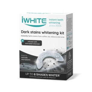 IWhite Dark Stains избелващи гел-шини с активен въглен 10 бр.