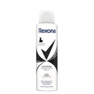 Rexona Invisible Black+White дезодорант 150мл.